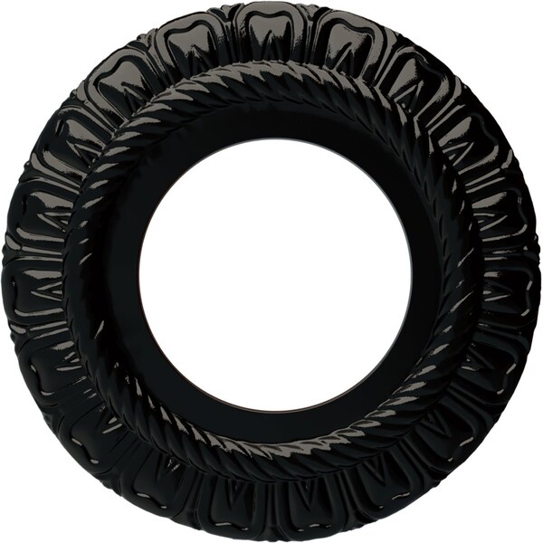 Ekena Millwork Claremont Ceiling Medallion (Fits Canopies up to 5 5/8"), 9"OD x 4 1/2"ID x 1/2"P, Black Pearl CM09CLBPS - main